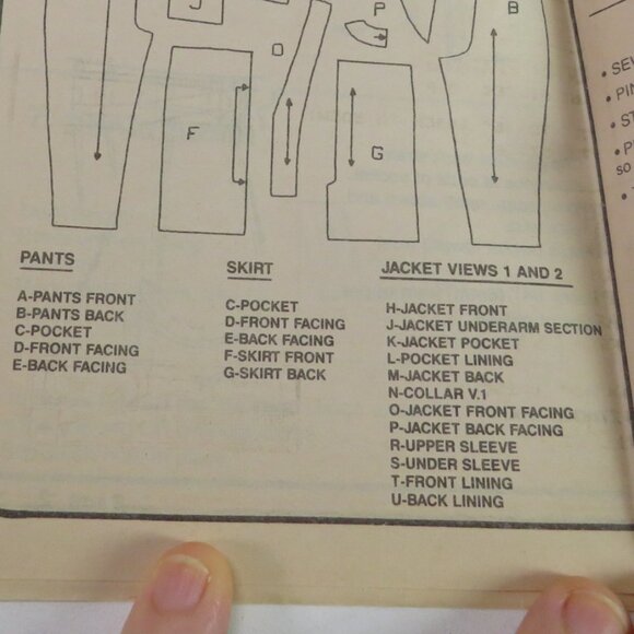 simplicity 8071 UNCUT jacket, pants, skirt sewing pattern - Picture 5 of 9